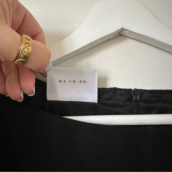 Akris Punto Black Sleeveless Boat Neck Sheath Wool Dress Size US4 F 36 - Picture 7 of 9